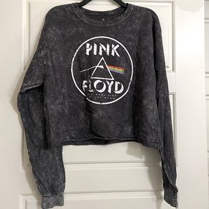 Pink Floyd bleached cropped top